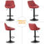 Swivel Faux Leather Adjustable Height Bar Stool-1411078342