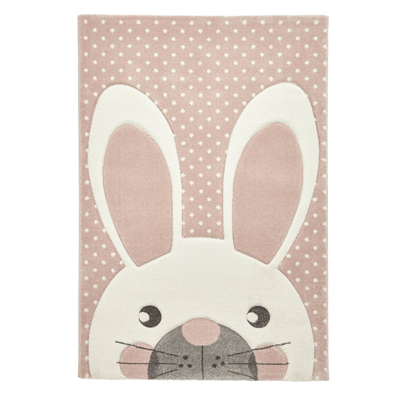 Leffel area rug Machine Woven Rectangle Pink, Rectangle 80 x 150cm