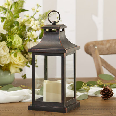 Lanterne de table avec bougie incluse