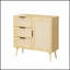 Commode moderne en bois de rotin avec tiroirs spacieux et tablette réglable pour un rangement polyvalent dans n'importe quelle pièce