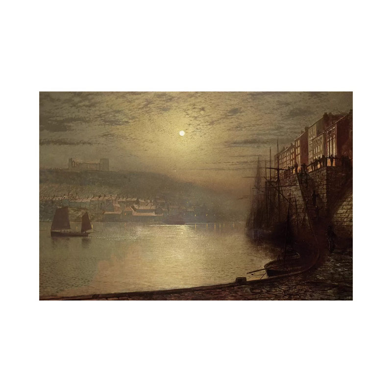 Whitby by John Atkinson Grimshaw - 1 Piece Wrapped Canvas Painting, 20.32 cm H x 30.48 cm W