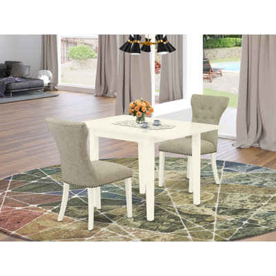 Rectangular Solid Wood Top With Dropleaf Dining Table Set