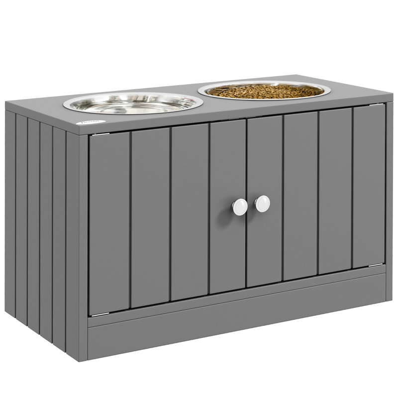 Bols à nourriture pour animaux 44L, gris