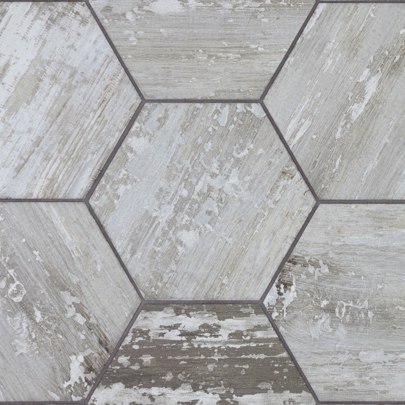 Suomi Hex 9" x 10" Porcelain Wood Look Wall & Floor Tile