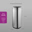 Swan Square Bin with Hands-Free Opening Using Motion Sensor Technology, Ozone Odour Sterilisation, Liner Retainer Ring, Stainless Steel Body, 30L Capacity-129101452