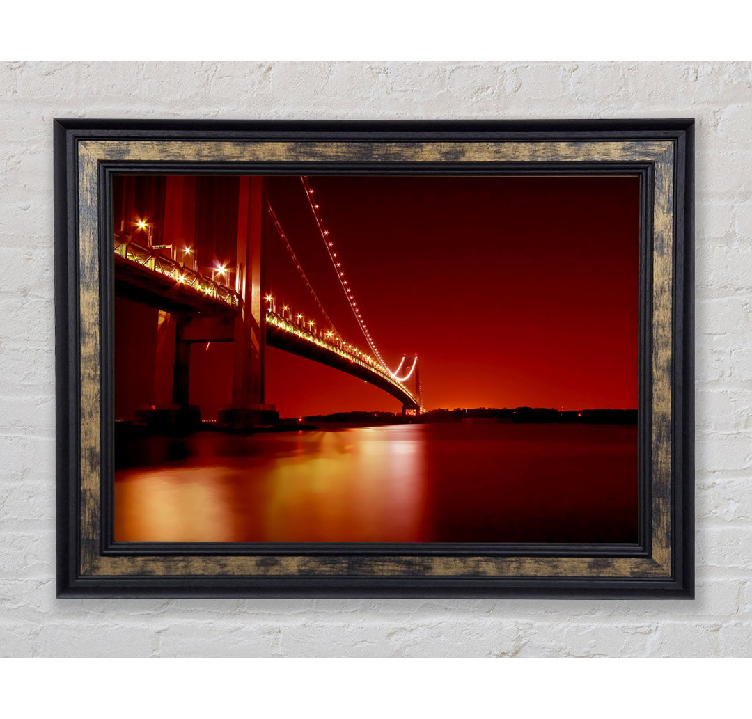 Die Golden Gate Bridge Orange - Einzelner Bilderrahmen Kunstdrucke