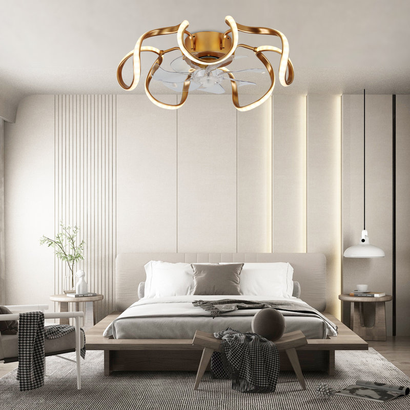 Pedram 20 po Ventilateur de plafond moderne avec lumières Modern Fa