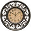 Classic Round Plastic Wall Clock 12 Inches - Brown
