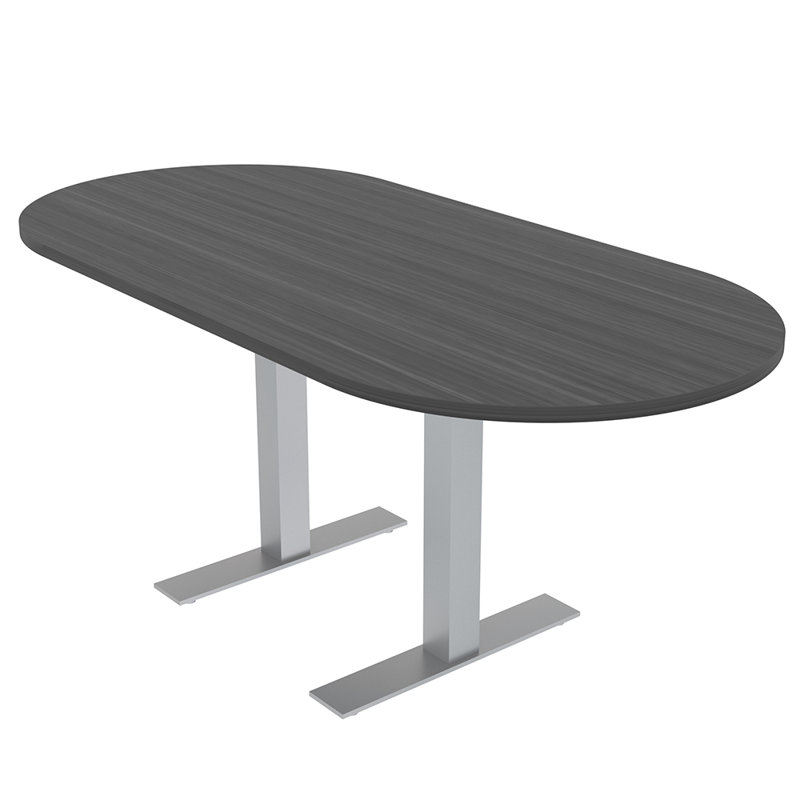 Table de conférence Parinka, L 72 po x l 36 po, Nuit asiatique, Argent argent