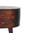 Soild Wood Light Walnut Rounded Bedside Table