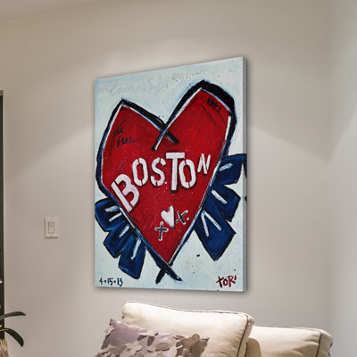 Boston Heart 1 Piece Painting on Canvas