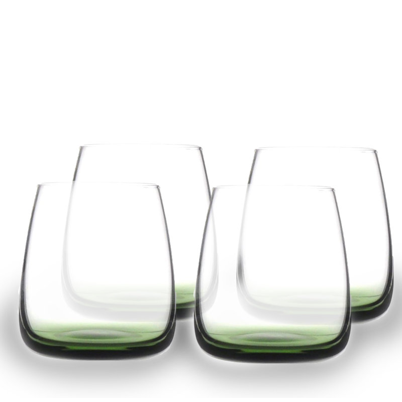 Verre à whisky 12 oz Gem, Vert/transparent