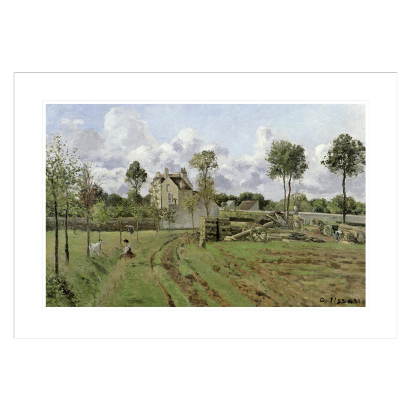 «Landscape Louveciennes» par Camille Pissarro, impression giclée sur cadre, 21.07" H x 29.5" W