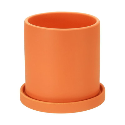 Pot en céramique orange