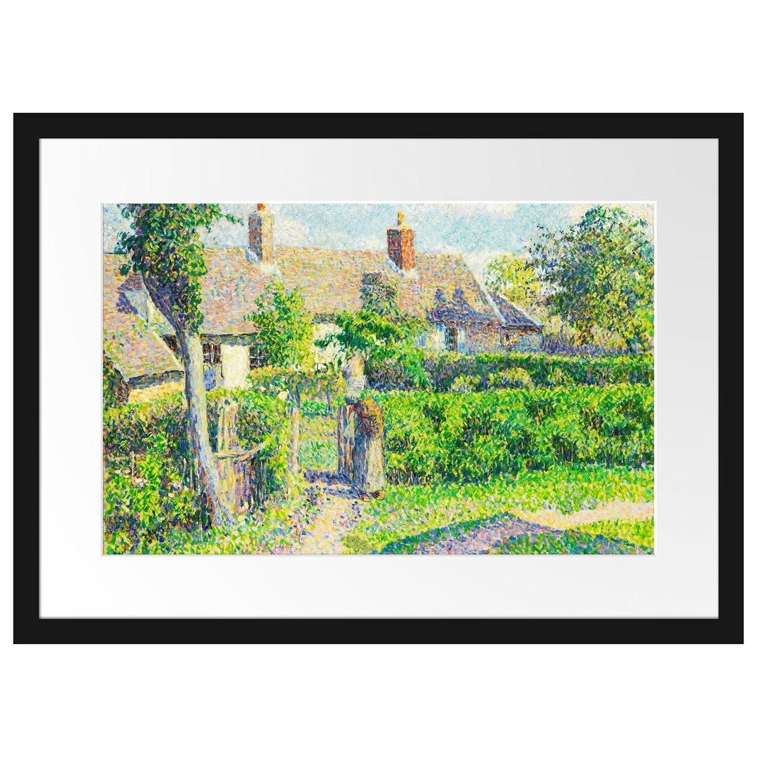 Gerahmter Kunstdruck Maisons De Paysans von Camille Pissarro