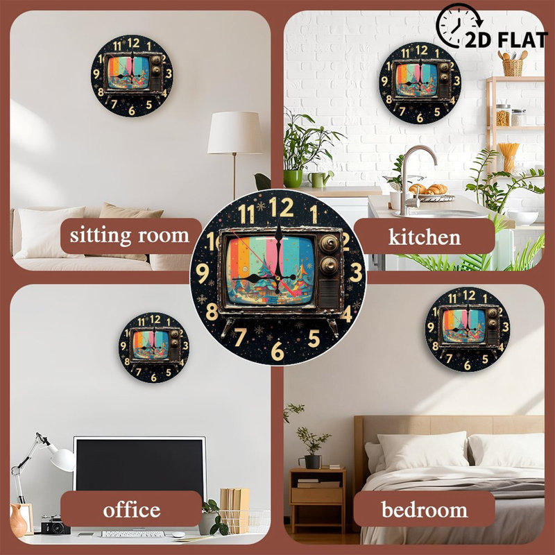 Horloge télé rétro