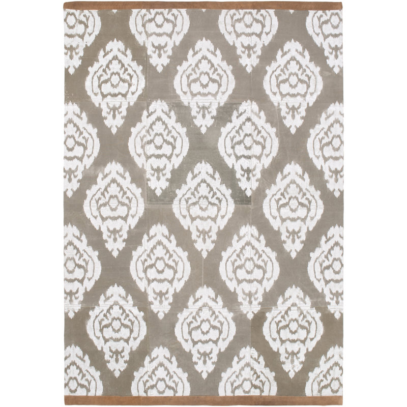 Damask Indoor Rug, Rectangle 4' x 6'