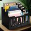Comptoir organisateur de courrier, trieur de courrier de bureau avec fentes et étiquettes pour factures, lettres, enveloppes et reçus, noir