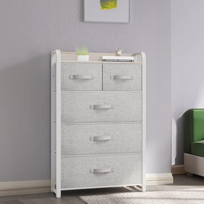 Vinyette 5-Drawer Chest of Drawers，57.9Cm W Bedroom Drawers
