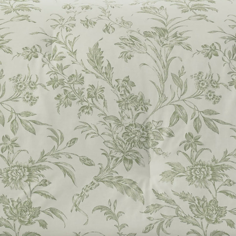Natalie Sage Green Cotton Reversible Duvet Cover Set