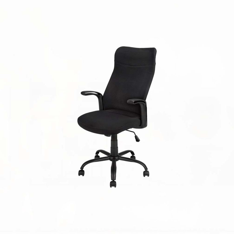 Office Chair,Adjustable Height,Swivel,Ergonomic,Armrests,Computer Desk,Work,Black Mesh,Black Metal,Contemporary,