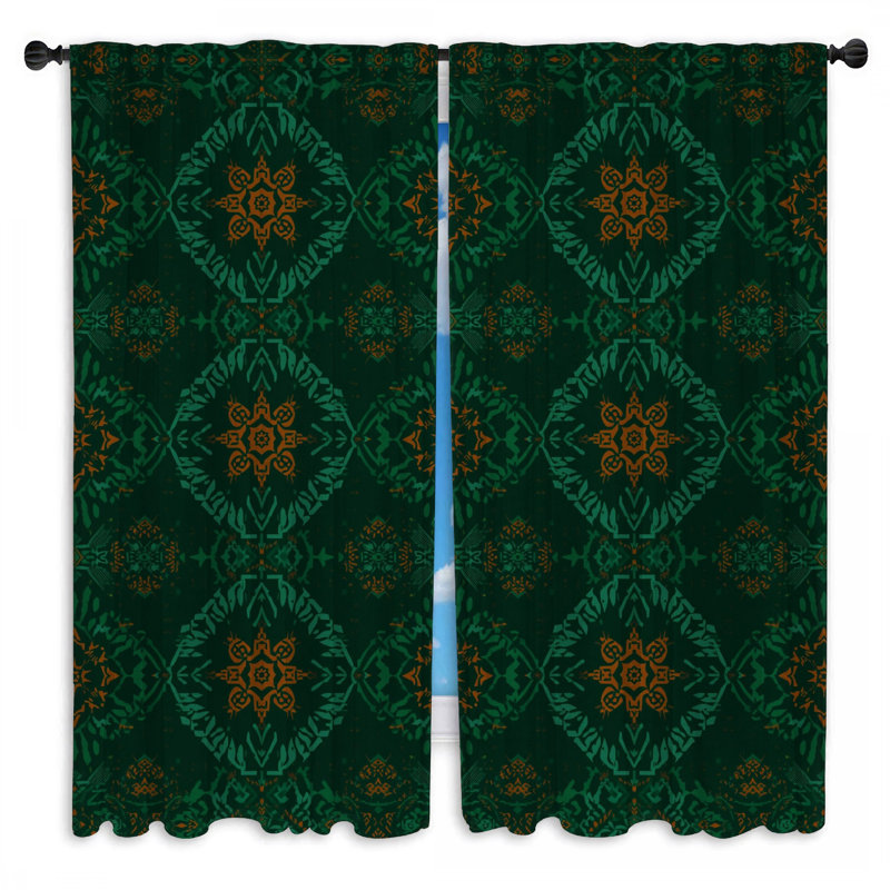 Rideaux vert obscurcissant et obscurcissant - 2 panneaux, 56 po x 76 po - 2 panneaux, Transparent