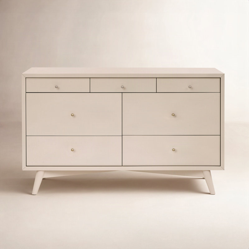 Palma 7-Drawer Assembled Double Dresser, Taupe