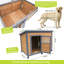 Niche pour chien en bois massif à grand espace, toit, surface imperméable 45 po