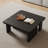 Mid Century Modern Wood Coffee table for livingroom,  free adjustable Side Table, 2 Pieces-1738661338