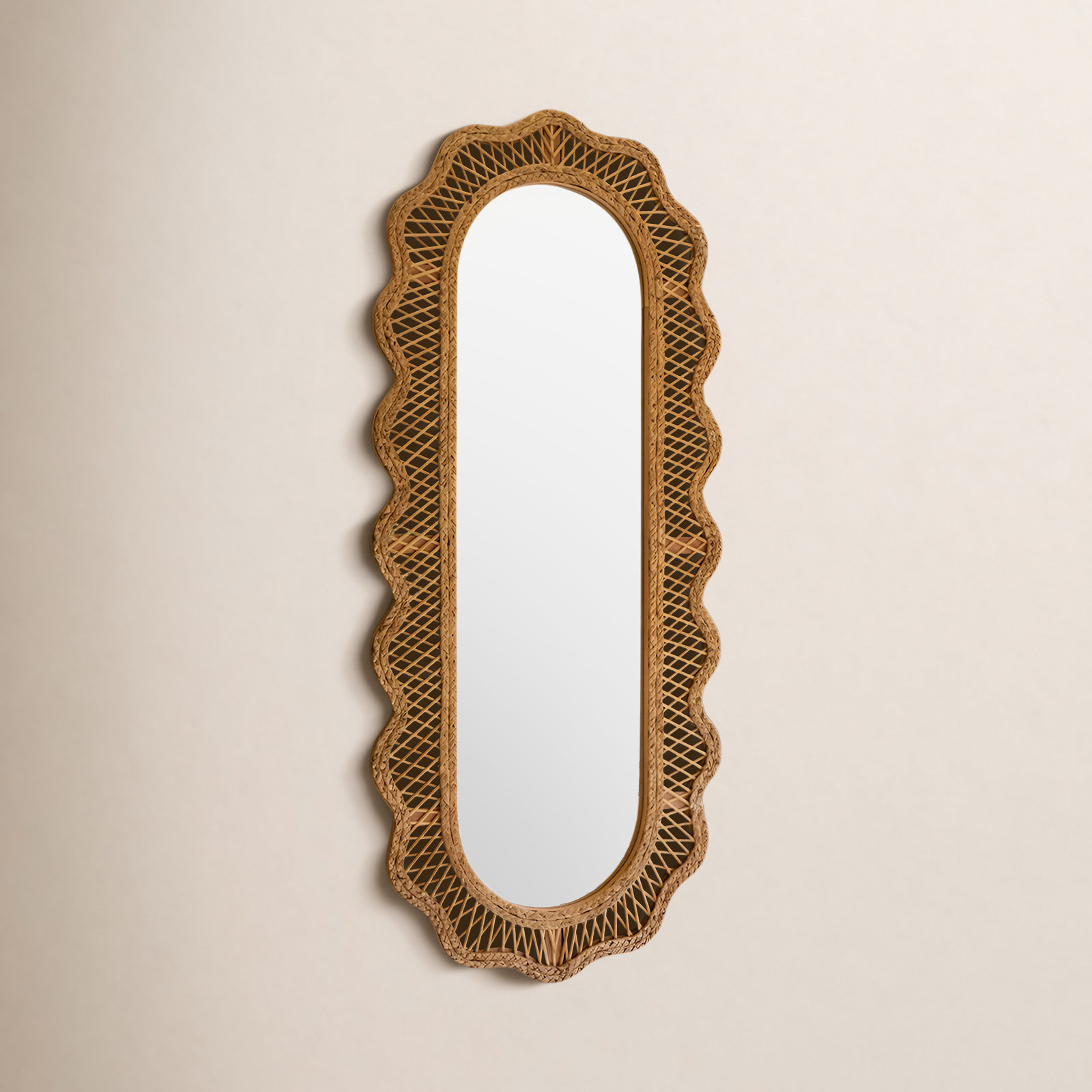 Vern Rattan Scalloped Wall Mirror