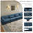 Maelina 5 - Piece Upholstered Navy Corduroy Modular Sectional Sofa with Pillow Back and Solid Wood Legs-268349939-244594887