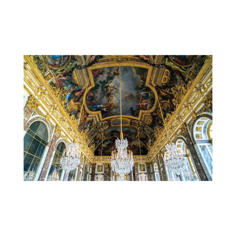 Château de Versailles, galerie des miroirs par Susanne Kremer - Photographie sur toile tendue, H 18 po x l 26 po x P 1,5 po
