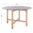 Angelou Round Glass Top with Solid Wood Base Dining Table-86595559
