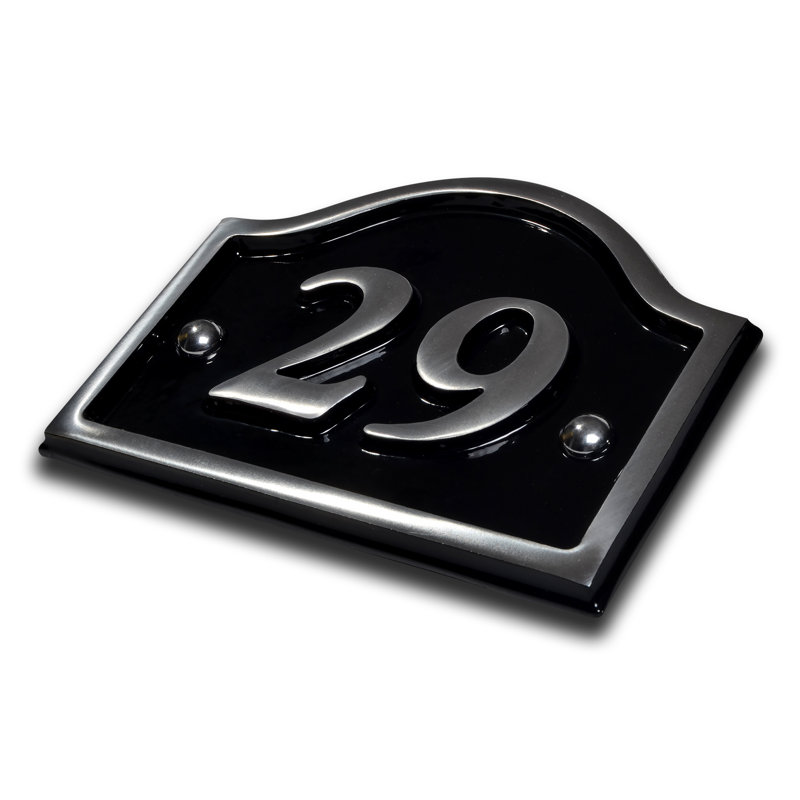 Jaclynn 11.5cm H Reflective Metal House Number, 29