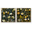 Colchique - Ensemble de 2 collages carrés botaniques abstraits-102161814-102161815