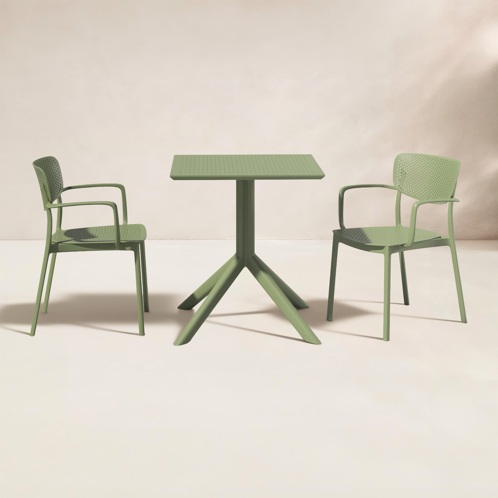 Farrah 28" Patio Bistro Set, Olive Green