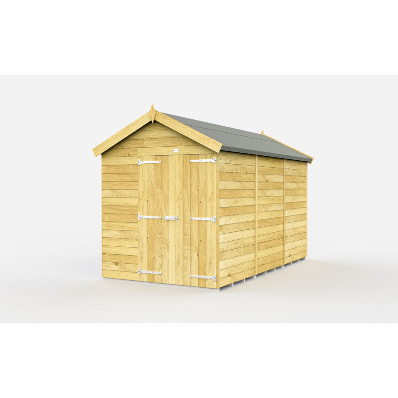 7ft x 12ft Apex Shed - Double Door without Windows