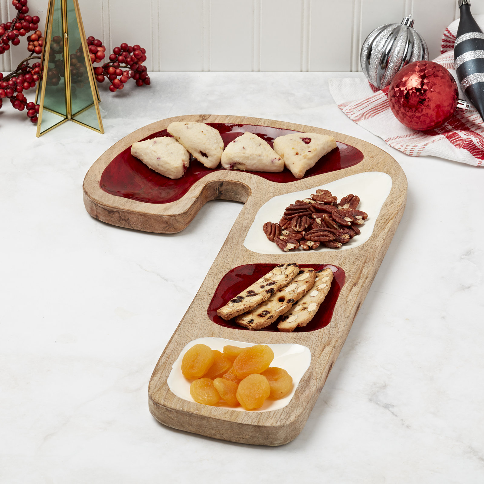 Holiday Serveware Candy Cane Tray