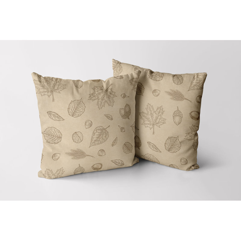 Housse de coussin d'extérieur Fall Impressions, Beige, 24 po x 24 po