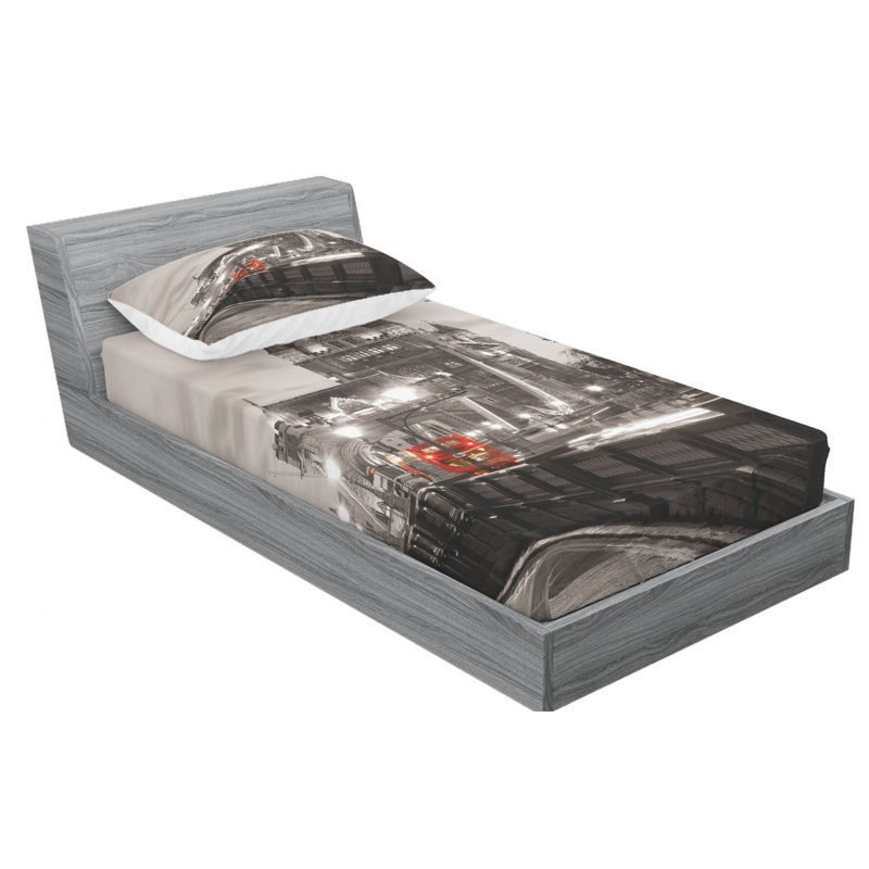 Microfiber Sheet Set, Twin Sheet Set with Fitted Sheet