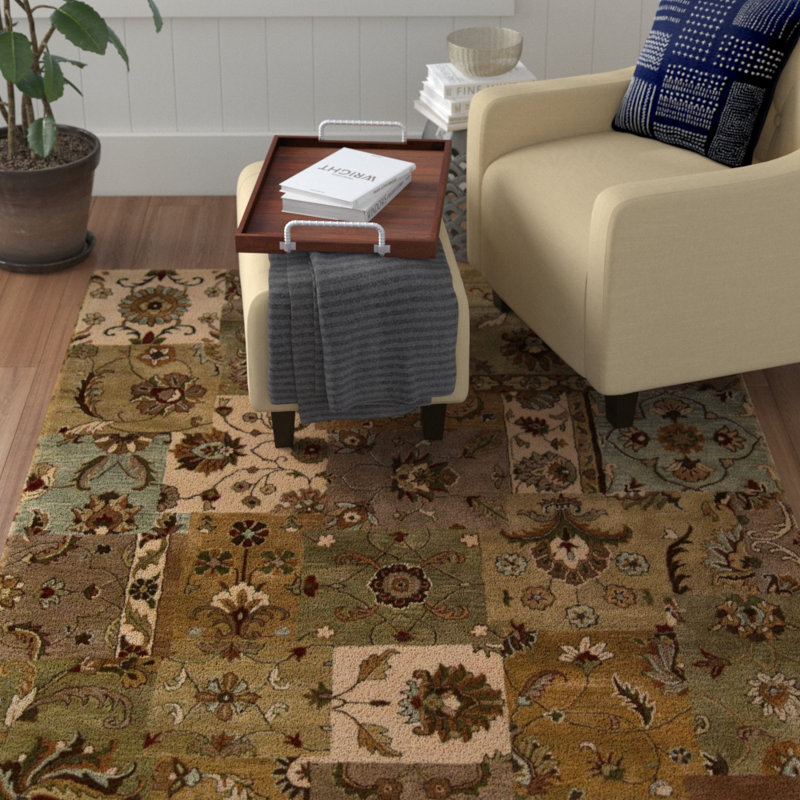 Philip Wool Floral Indoor Rug, Rectangle 8'3" x 11'6"