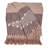 50" X 60" Taupe and Gray Woven Cotton Striped Throw Blanket with Fringe
