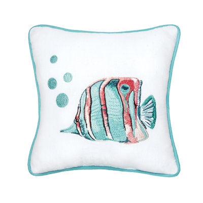 Swimming Fish Petite Size Accent Throw Pillow