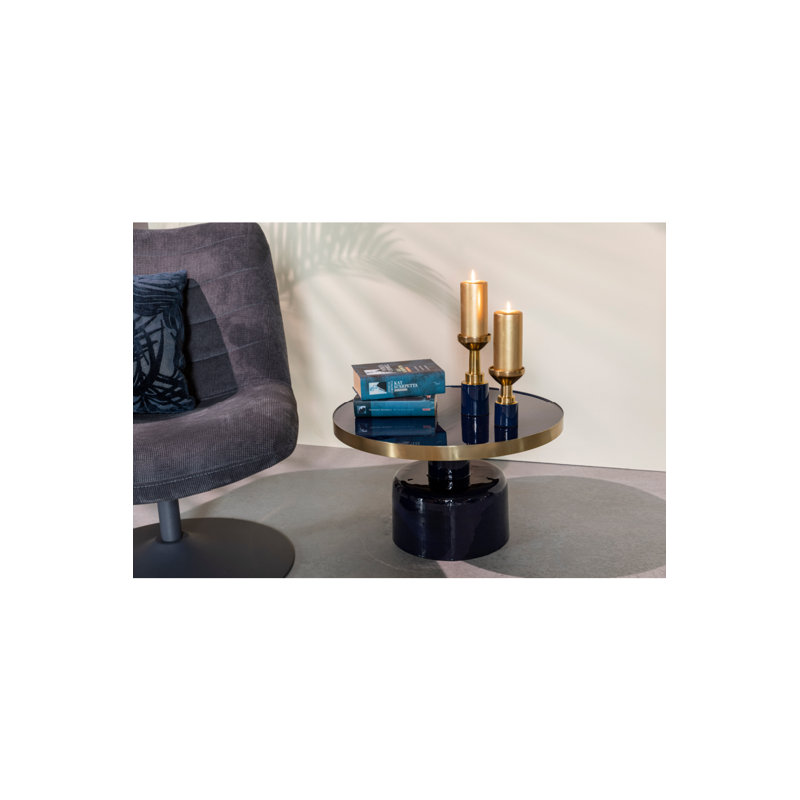 Glam Coffee Table, Blue, Blue