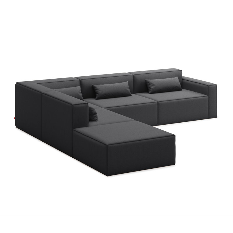 Mix Modular 5-Pc Sectional, Left Hand Facing, Mowat Raven