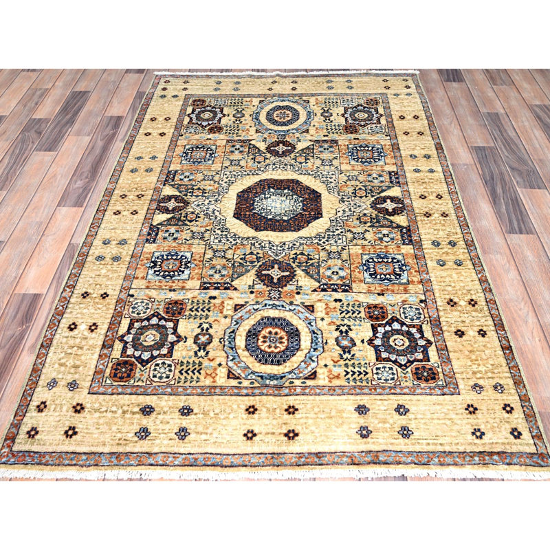 Tapis ivoire en laine New Age 3 pi 10 po x 6 pi Xavery One-of-a-Kind