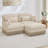 Deep Seat Sofas, Chenille Modular Ottoman, Modern Style For Home