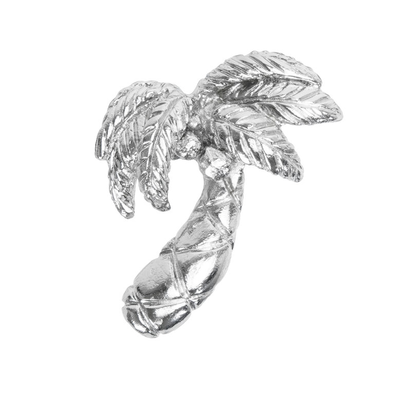 Coastal Living palm tree left curved knob  in finish Chalice, Chrome