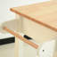 Chariot de cuisine avec plateau en bois d'hévéa, intérieur spacieux et chariot mobile à roulettes verrouillable, nombreuses options de rangement