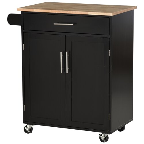 Red Barrel Studio® Allieana Solid Wood Kitchen Cart & Reviews | Wayfair